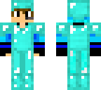 blue gamer with diamond armor