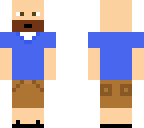 blue shirt cargo pants beard