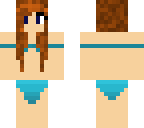 cyan bikini brown hair girl