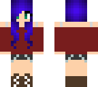 girl purple hair and green eyes