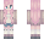 kawaii chibi girl with pink hair
