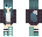 navy blue hair werewolf girl