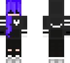 blue haired hoodie girl