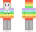 rainbow hoodie bunny