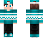 blue winter outfit with cap