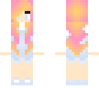 cute girl with pink and orange hair