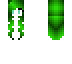 no skin just hair bright green hair base