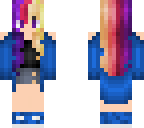 pretty rainbow hair girl