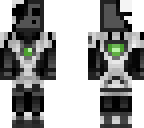black and white cyborg slime