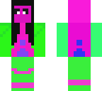 green and  pink guy