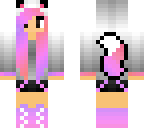 pink galaxy wolf girl