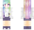 rainbow anime wolf girl