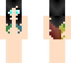 black hair base with rainbow ends