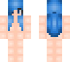 blue shaded hair base with braid