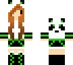 green panda girl