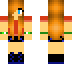 redhead multicolor-clothes girl
