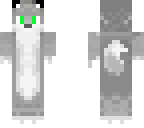 gray wolf with green eyes