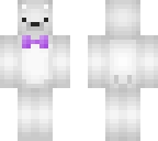 polar bear with purple bow tie