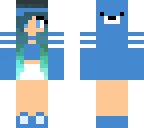 blue panda girl