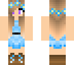 blue flower girl