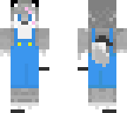 gray wolf with overalls