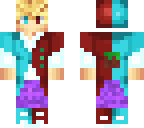 blonde guy red and blue