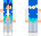 cute blue hair wolf girl