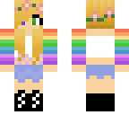 rainbow with flower crown