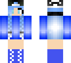 blue shy girl