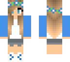 blue flower girl