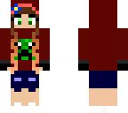 cute red hooded girl with creeper pic
