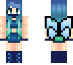 a blue butterfly ninja girl