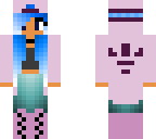 blue haired girl