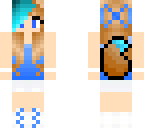 wolf girl-dyed blue