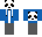 cool panda with blue hoodie