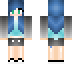 cute blue hair skin