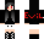 evil nearly full black clothed girl