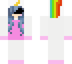 masked girl in unicorn onesie