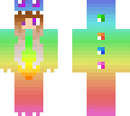 dino girl rainbow