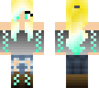 teal ombre blonde girl