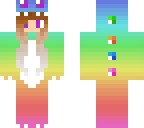 dino girl rainbow