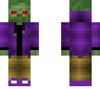 evil zombie in purple hoodie