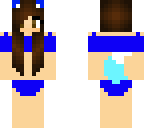 blue wolf girl bikini