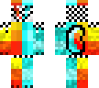checkboard fire and ice wolf