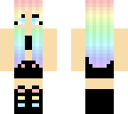 girl with pastel rainbow hair