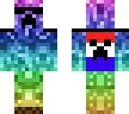 rainbow creeper with glasses and cape