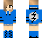 blue flash fan girl skin