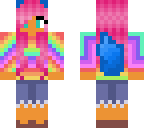 cute rainbow wolf