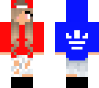 blue and red