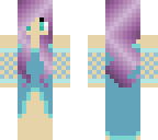 purple hair dress girl